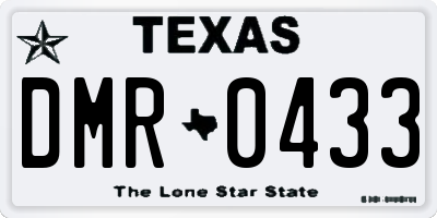 TX license plate DMR0433