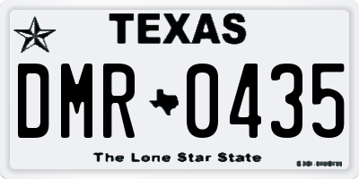 TX license plate DMR0435
