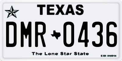TX license plate DMR0436