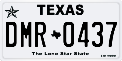 TX license plate DMR0437