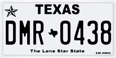 TX license plate DMR0438