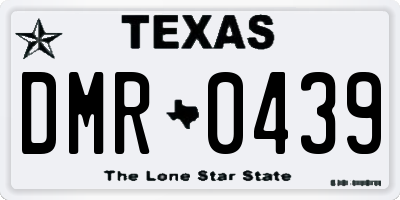 TX license plate DMR0439