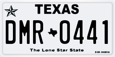 TX license plate DMR0441