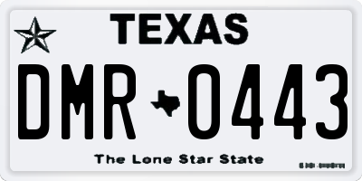 TX license plate DMR0443