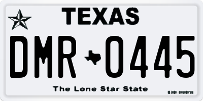 TX license plate DMR0445