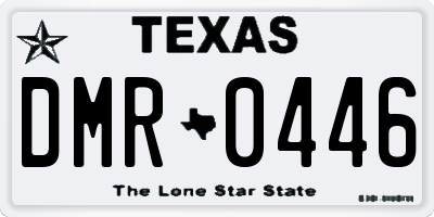 TX license plate DMR0446