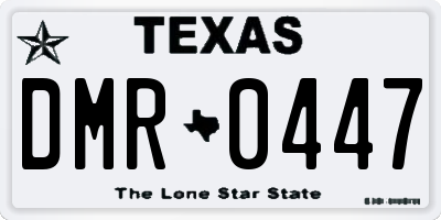 TX license plate DMR0447