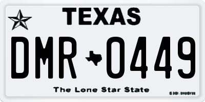 TX license plate DMR0449