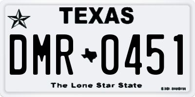 TX license plate DMR0451