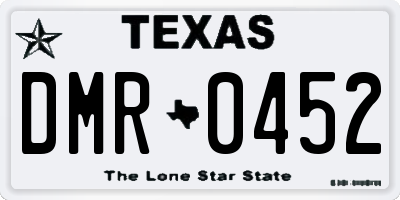 TX license plate DMR0452