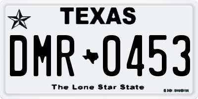 TX license plate DMR0453