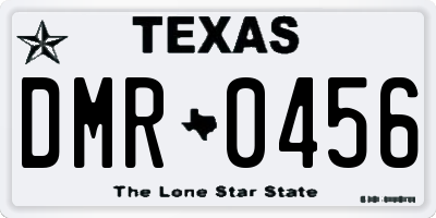 TX license plate DMR0456