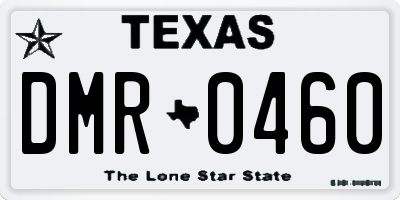 TX license plate DMR0460