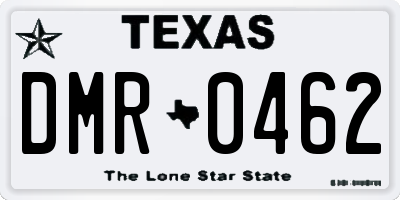TX license plate DMR0462