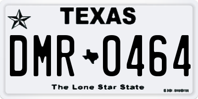 TX license plate DMR0464