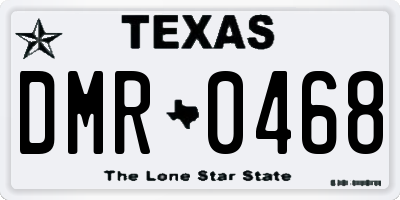 TX license plate DMR0468
