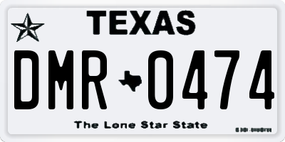 TX license plate DMR0474