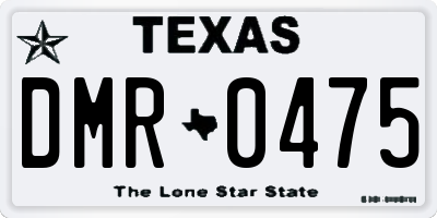 TX license plate DMR0475