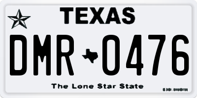 TX license plate DMR0476