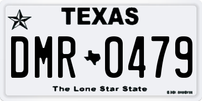 TX license plate DMR0479