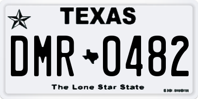 TX license plate DMR0482