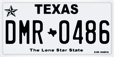 TX license plate DMR0486