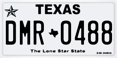 TX license plate DMR0488