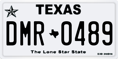 TX license plate DMR0489