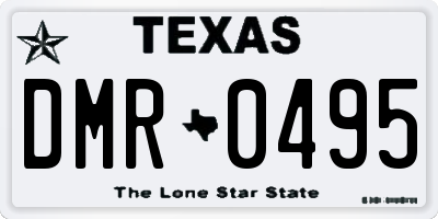 TX license plate DMR0495