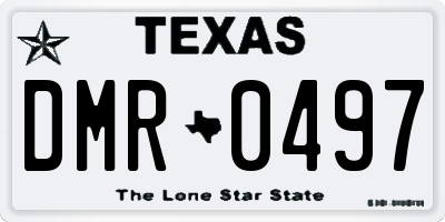 TX license plate DMR0497