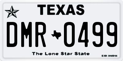 TX license plate DMR0499