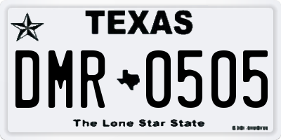 TX license plate DMR0505