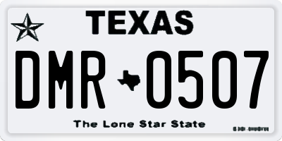 TX license plate DMR0507