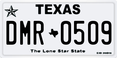 TX license plate DMR0509