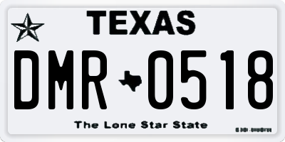 TX license plate DMR0518
