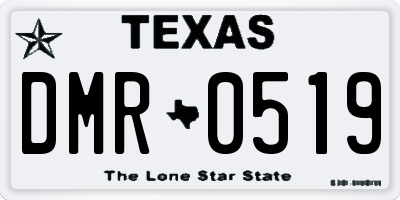 TX license plate DMR0519