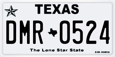 TX license plate DMR0524