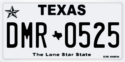 TX license plate DMR0525