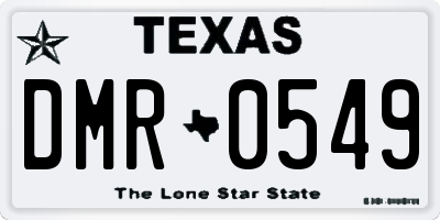 TX license plate DMR0549