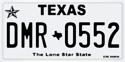 TX license plate DMR0552