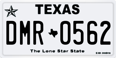 TX license plate DMR0562