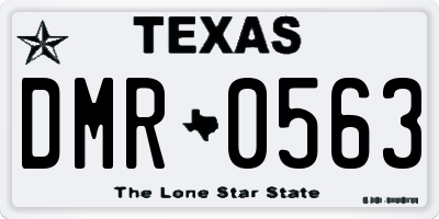 TX license plate DMR0563