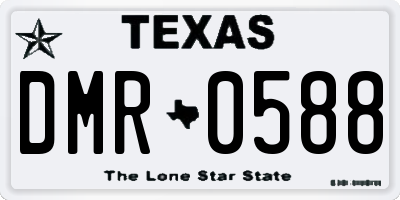 TX license plate DMR0588