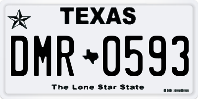 TX license plate DMR0593