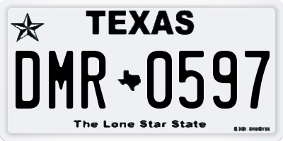TX license plate DMR0597