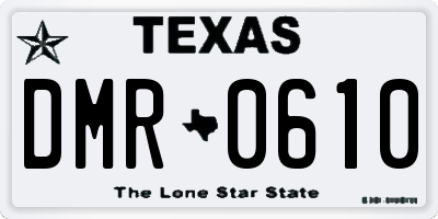 TX license plate DMR0610