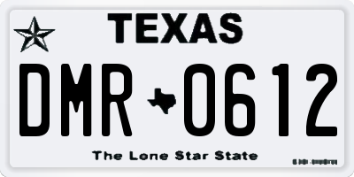 TX license plate DMR0612