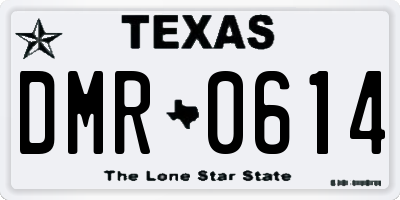 TX license plate DMR0614
