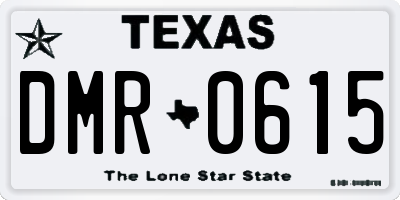 TX license plate DMR0615