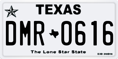 TX license plate DMR0616